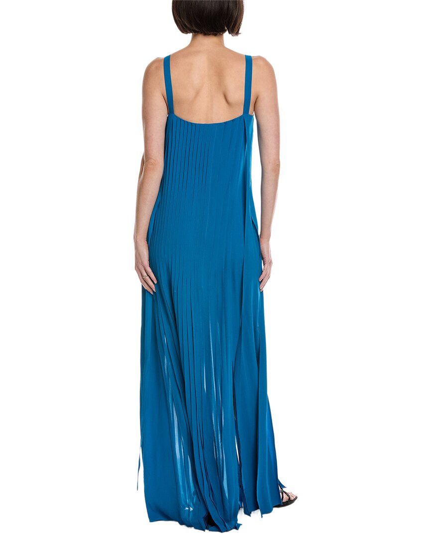 Akris Pleated Silk Midi Dress