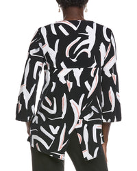 Joseph Ribkoff Abstract Front Zip Tunic Top