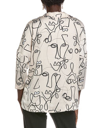 Joseph Ribkoff Abstract High-Low Blouse