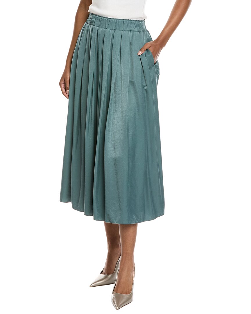 Peserico Pleated Sateen Skirt