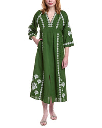Jude Connally Clementine Linen-Blend Maxi Dress