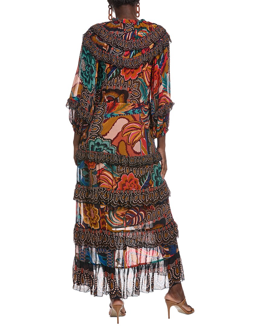 Farm Rio Fall Mix Multicolor Maxi Dress