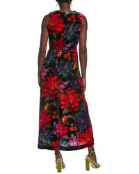 Farm Rio Flower Season Black Wrap Maxi Dress