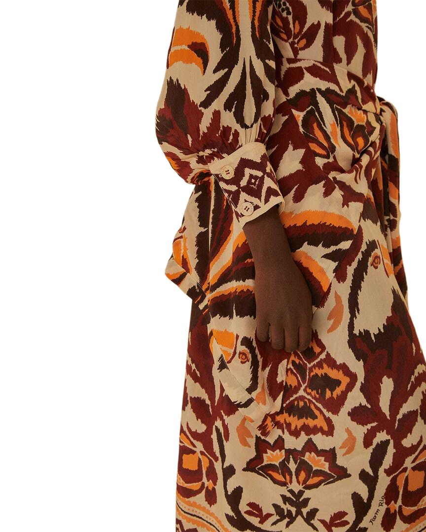 Farm Rio Toucans Scarf Cream Maxi Dress