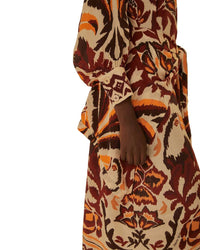 Farm Rio Toucans Scarf Cream Maxi Dress