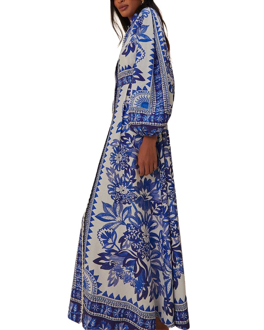 Farm Rio Flora Tapestry Off-White Linen-Blend Maxi Dress – Bluefly