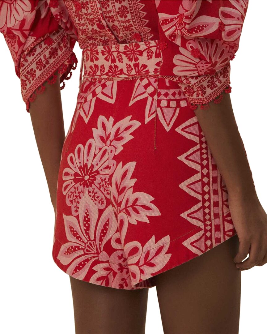Farm Rio Flora Tapestry Red Short