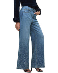 Hudson Jeans Jodie Crystal Blue Wide Leg Jean