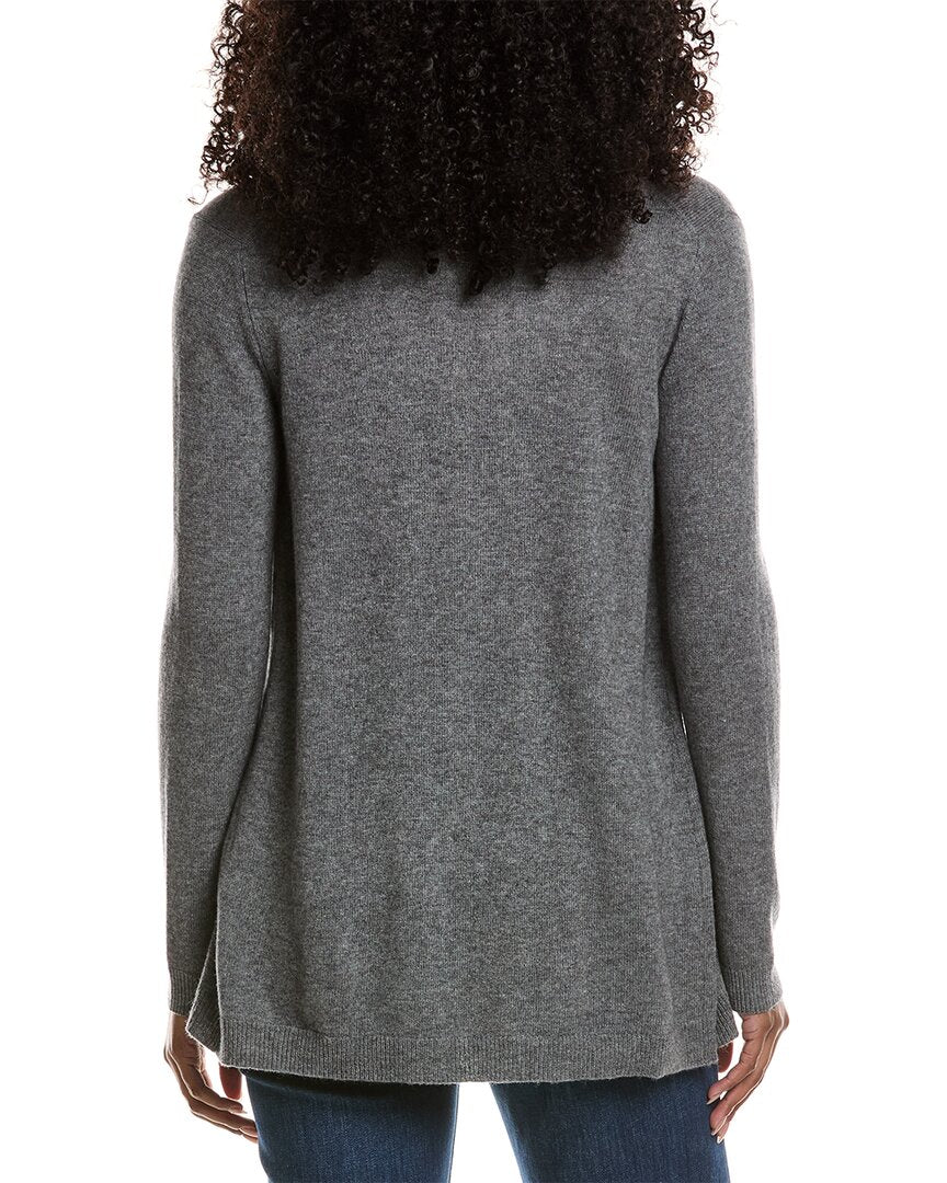 Sofiacashmere Drape Wool & Cashmere-Blend Cardigan