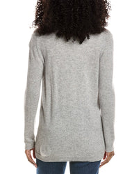Sofiacashmere Drape Wool & Cashmere-Blend Cardigan