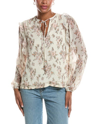 RD STYLE Rd Style Elfi Yoryu Crinkle Chiffon Split Neck Blouse