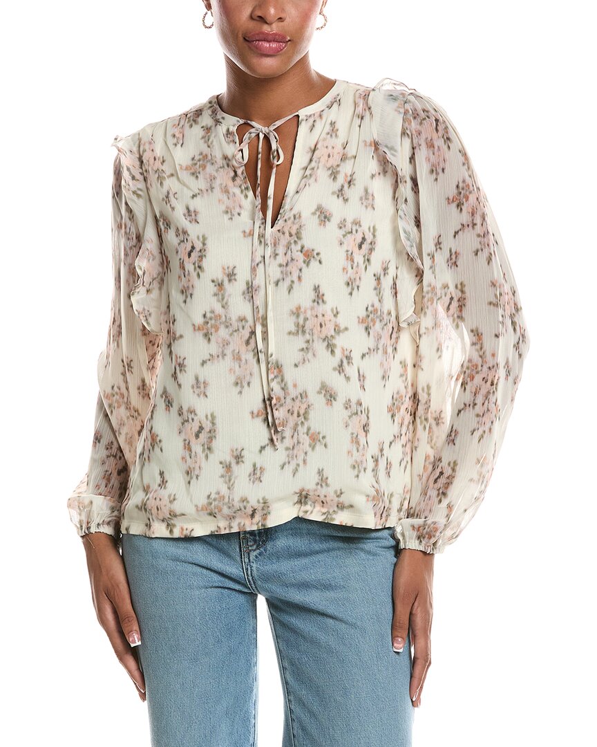 RD STYLE Rd Style Elfi Yoryu Crinkle Chiffon Split Neck Blouse
