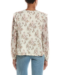 RD STYLE Rd Style Elfi Yoryu Crinkle Chiffon Split Neck Blouse