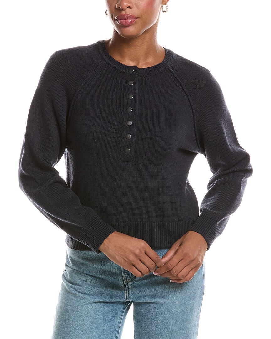 RD STYLE Rd Style Akleja Long Raglan Sleeve Henley Neck Pullover