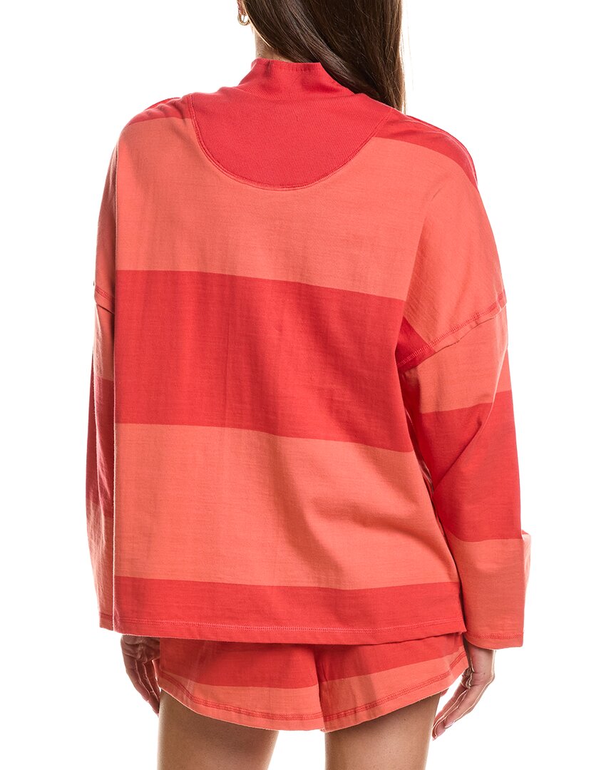 Rd Style Camille Stripe Heavy Jersey 1/2-Zip Pullover