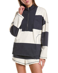 RD STYLE Rd Style Camille Stripe Heavy Jersey 1/2-Zip Pullover