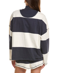 RD STYLE Rd Style Camille Stripe Heavy Jersey 1/2-Zip Pullover