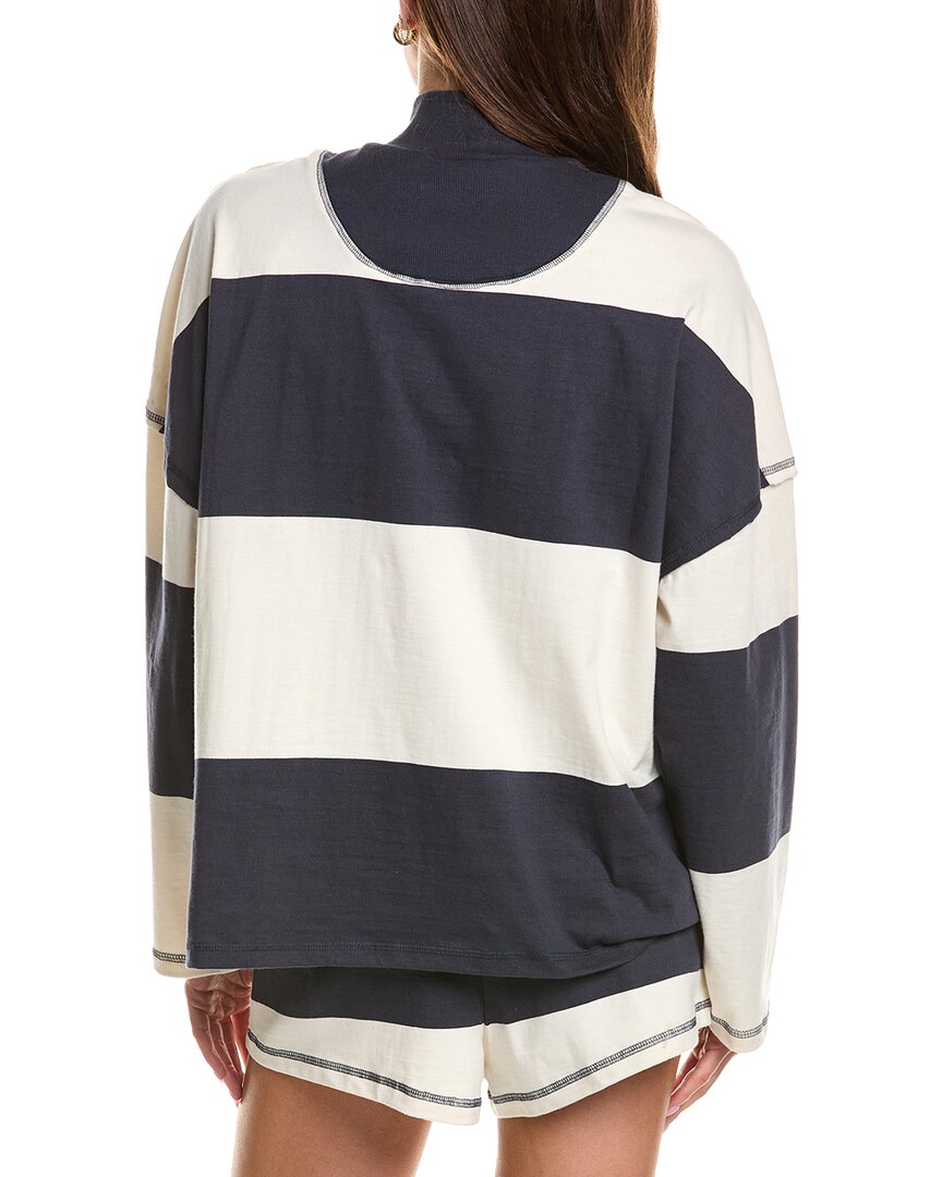 RD STYLE Rd Style Camille Stripe Heavy Jersey 1/2-Zip Pullover