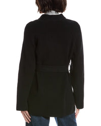 Bogner Roxana Leather Front Wool & Cashmere-Blend Jacket