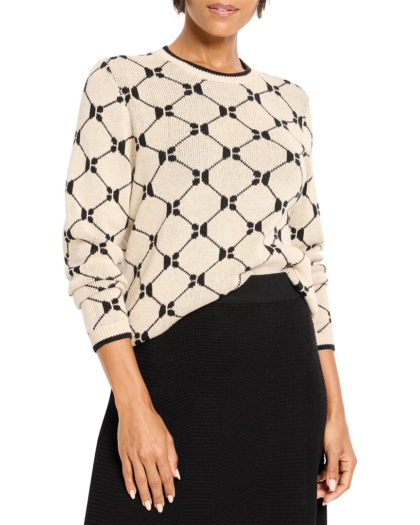 Nic+Zoe Geo Argyle Knit Sweater