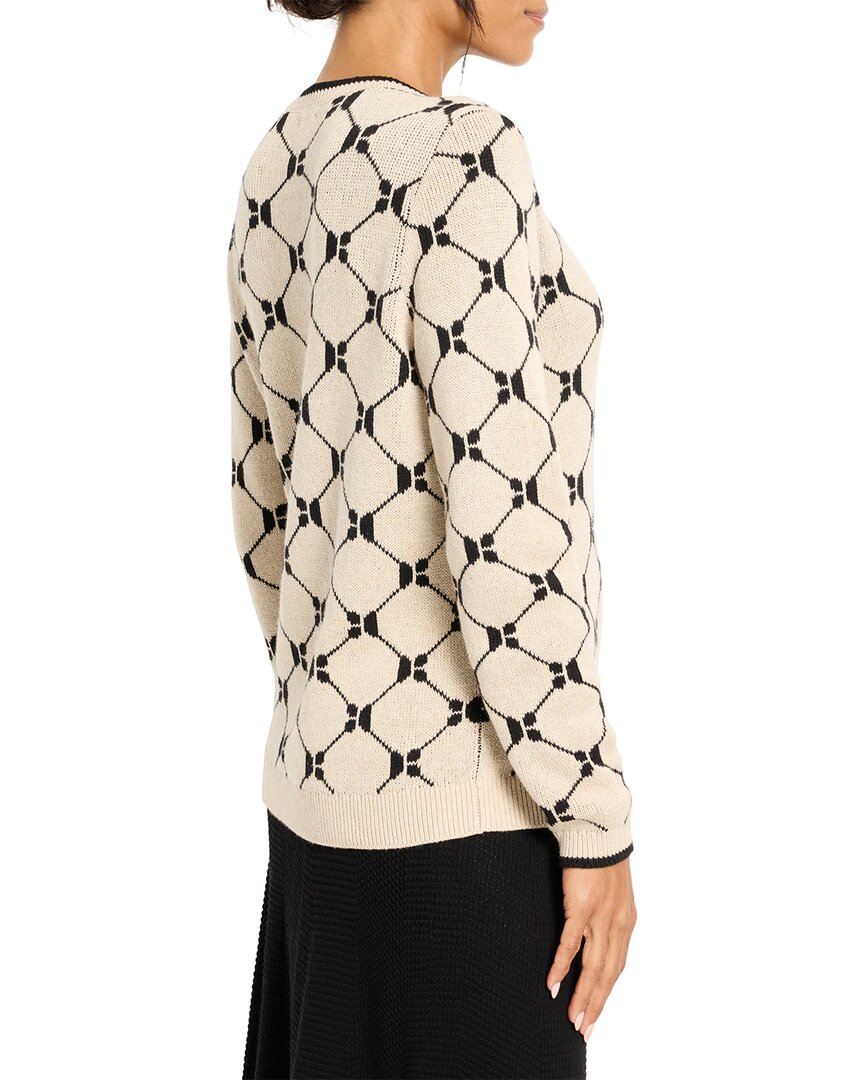 Nic+Zoe Geo Argyle Knit Sweater
