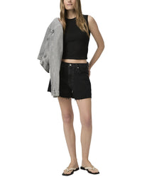Paige Archie Raw Hem Black Dove Short