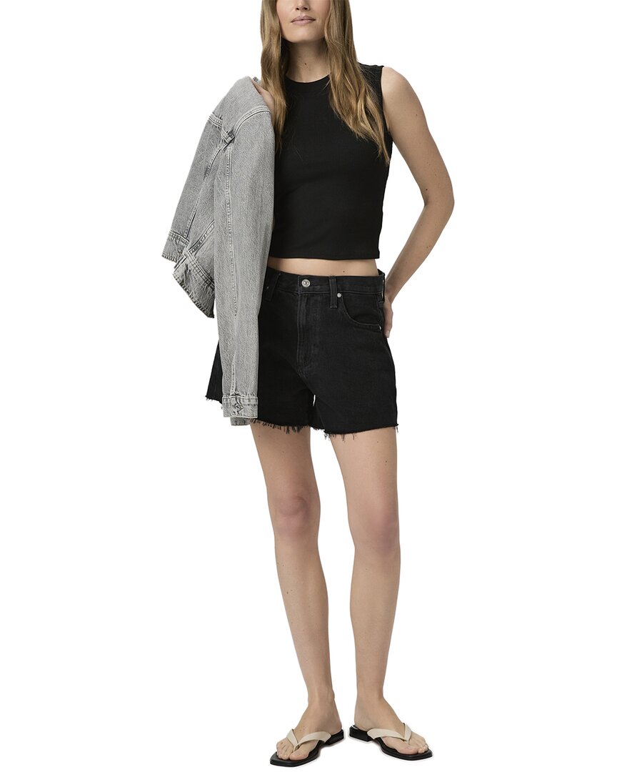 Paige Archie Raw Hem Black Dove Short