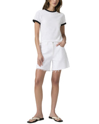 PAIGE Paige Archie Long Laundered White Short