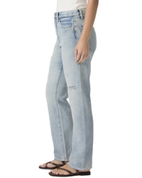 Paige Sawyer Seamed Beltloops Mic Drop Destructed Jean