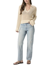 Paige Sawyer Seamed Beltloops Mic Drop Destructed Jean