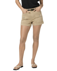 Paige Olivia Cargo Vintage Raffia Tan Short