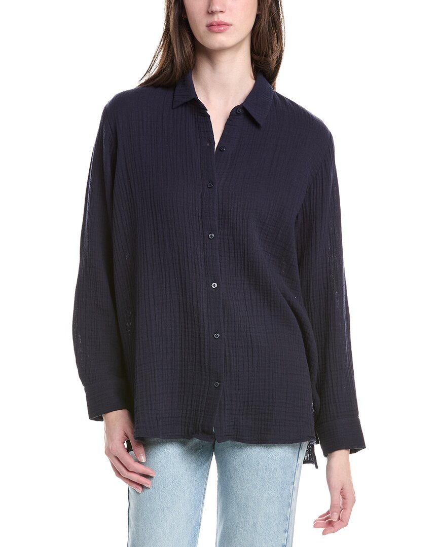 Eileen Fisher Petite Classic Collar Shirt