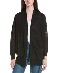 Eileen Fisher Open Front Linen-Blend Cardigan