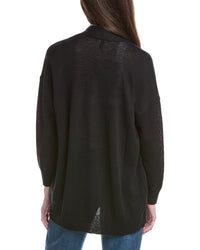 Eileen Fisher Open Front Linen-Blend Cardigan
