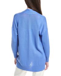Eileen Fisher Open Front Linen-Blend Cardigan