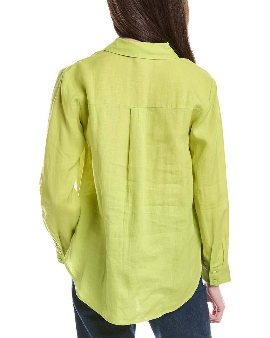 Eileen Fisher Petite Classic Collar Linen Long Shirt