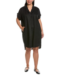 EILEEN FISHER Eileen Fisher Mini Notch Collar Linen Dress
