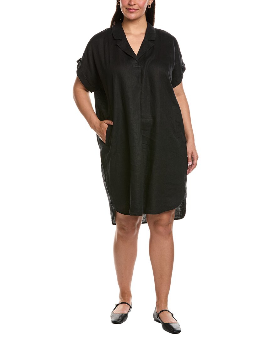 EILEEN FISHER Eileen Fisher Mini Notch Collar Linen Dress
