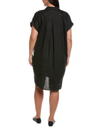 EILEEN FISHER Eileen Fisher Mini Notch Collar Linen Dress