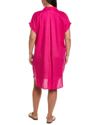 EILEEN FISHER Eileen Fisher Mini Notch Collar Linen Dress
