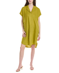 Eileen Fisher Mini Notch Collar Linen Dress