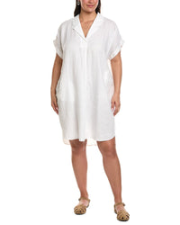 EILEEN FISHER Eileen Fisher Mini Notch Collar Linen Dress
