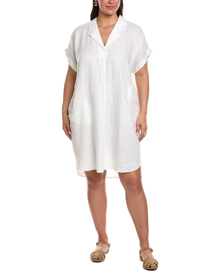 EILEEN FISHER Eileen Fisher Mini Notch Collar Linen Dress