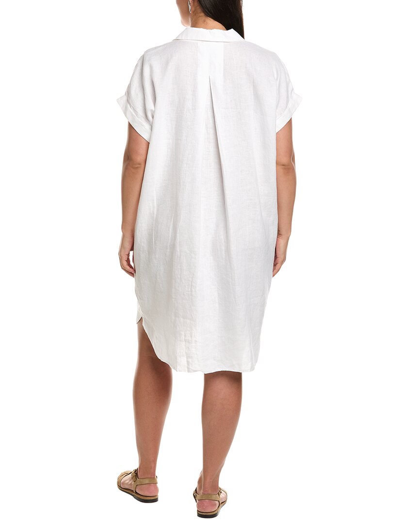 Eileen Fisher Mini Notch Collar Linen Dress