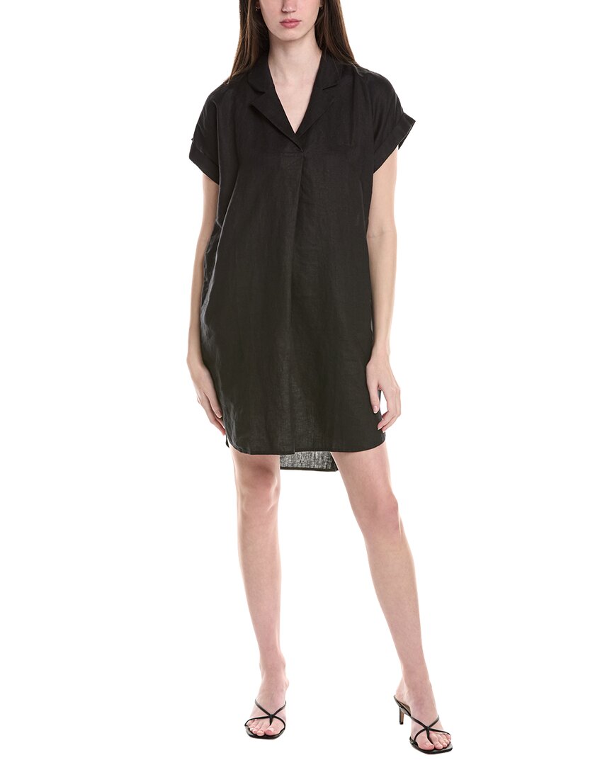 Eileen Fisher Petite Mini Notch Collar Linen Dress