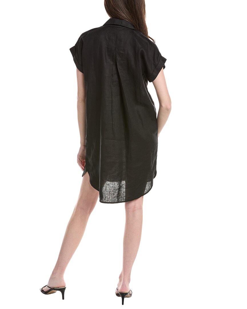Eileen Fisher Petite Mini Notch Collar Linen Dress