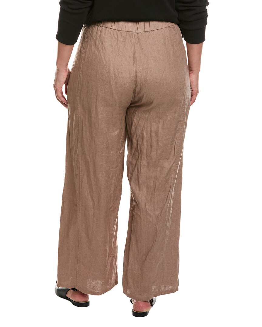EILEEN FISHER Eileen Fisher Plus Wide Linen Ankle Pant