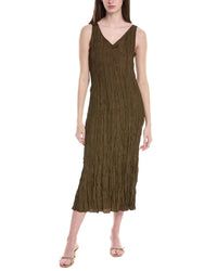 Eileen Fisher Pleated Silk Flare Dress