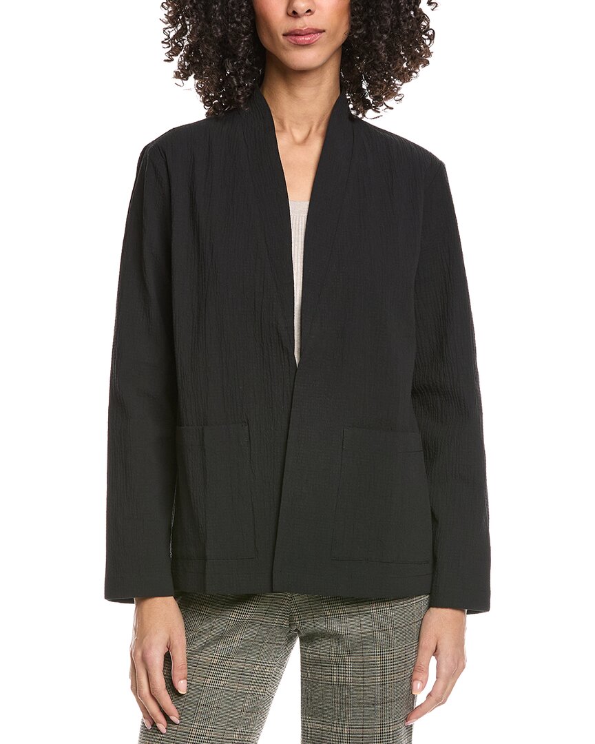 Eileen Fisher Petite High Collar Jacket