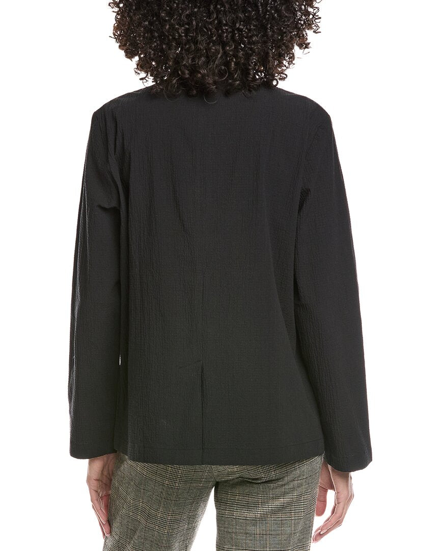Eileen Fisher Petite High Collar Jacket